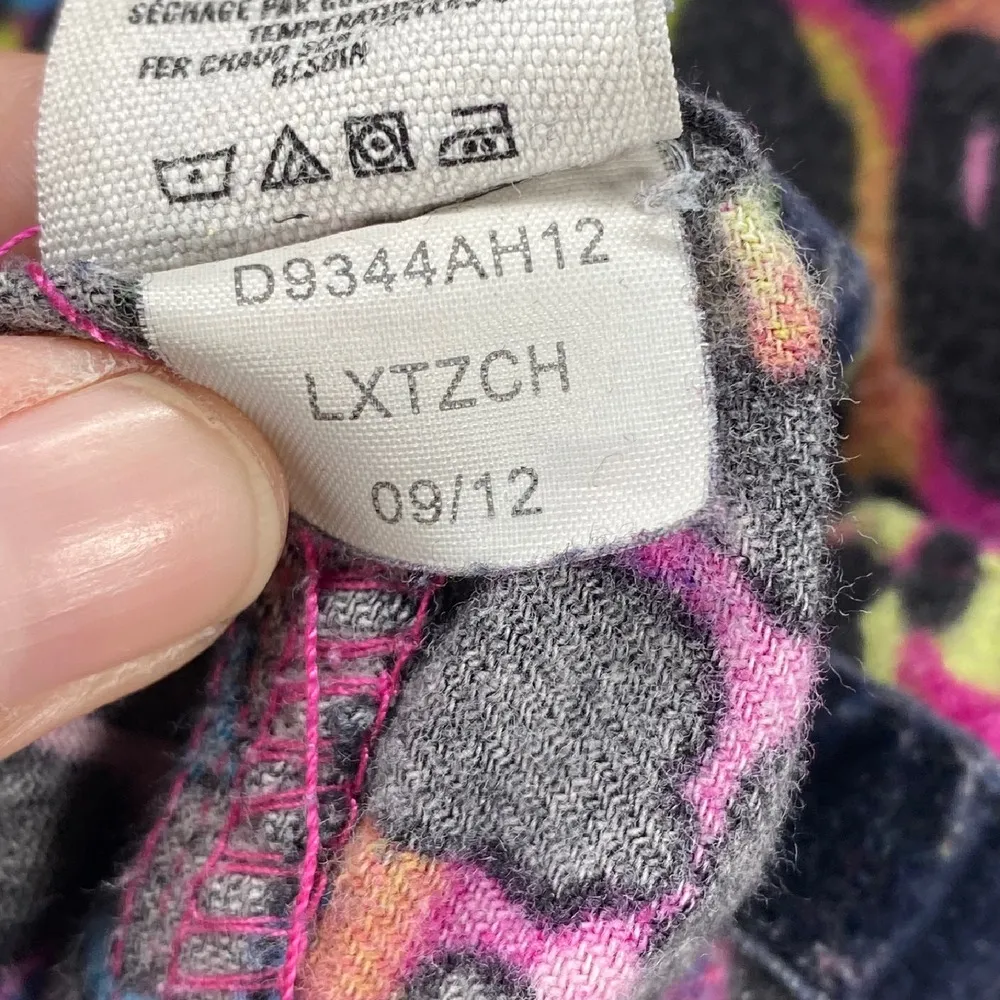 AERO Leopard Print Flannel Lounge Pants Rhinestone Logo Comfy Casual Medium Purple - Image 8