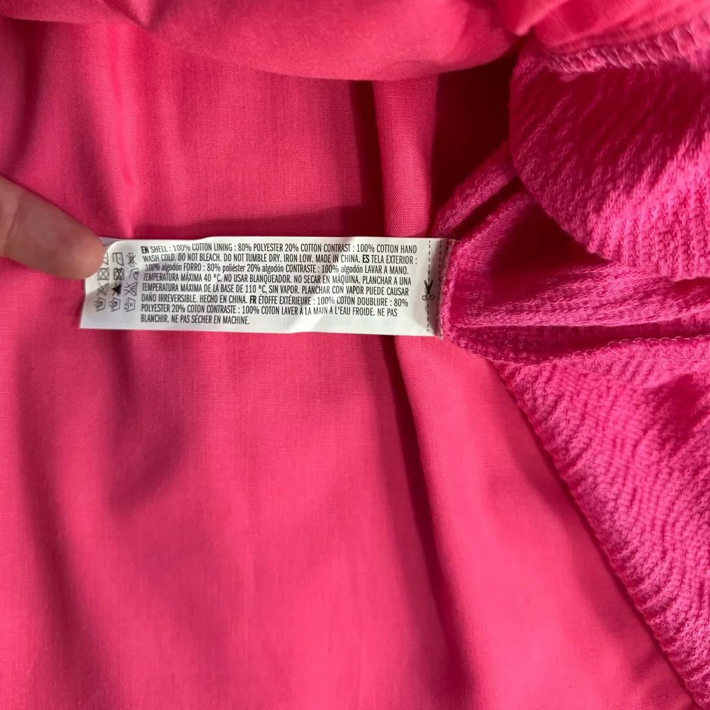 English Factory Mixed Media Ruffled Short Sleeve Mini Dress ~ Size Small 💛🍄 - Image 9