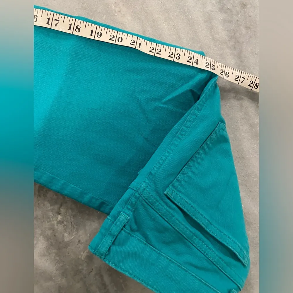 Boden The Cambridge Ankle Skimmer Turquoise Cotton Denim Stretch Pants Size 2 P Blue - Image 7