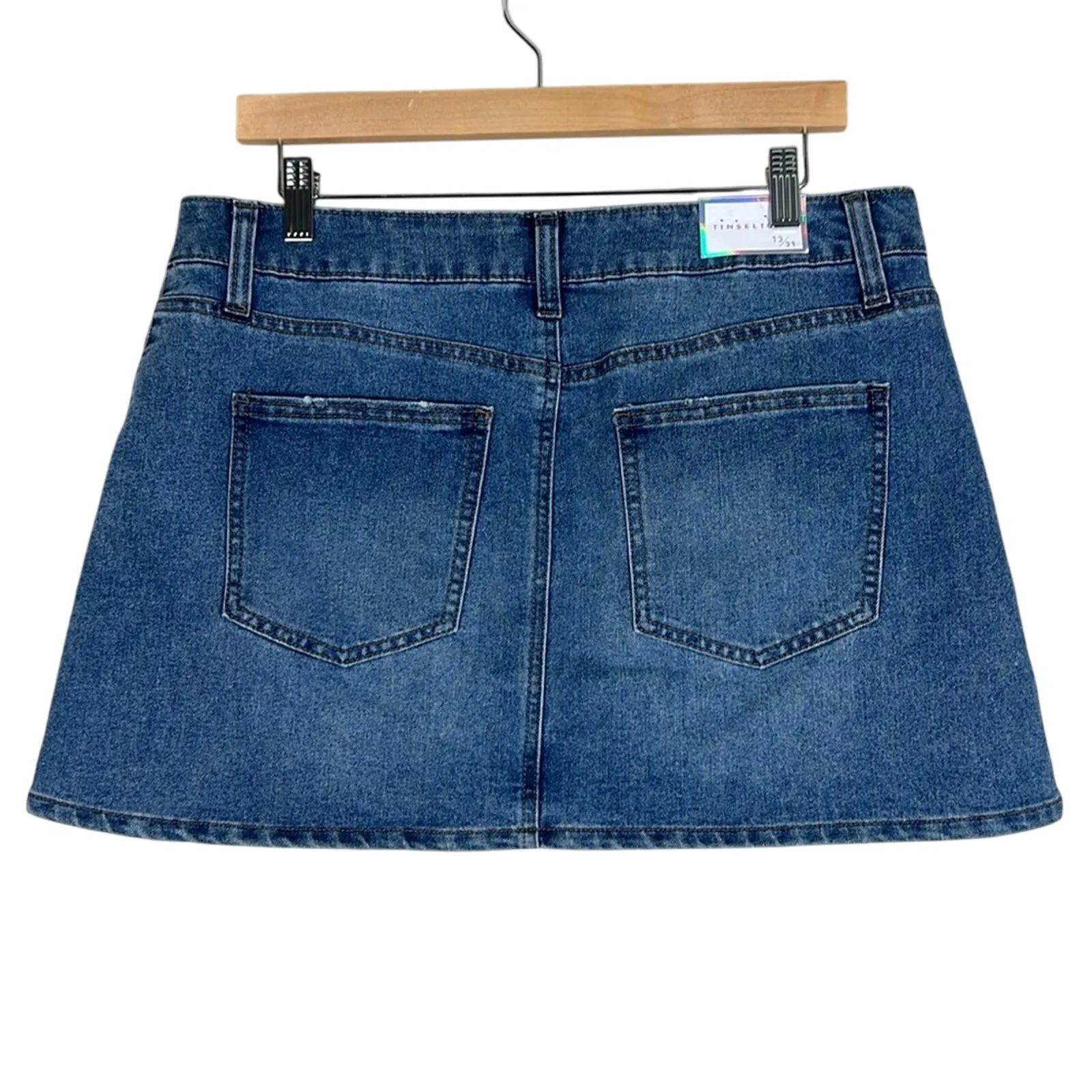 NWT Tinseltown Jean Mini Skirt Juniors 13 Medium Wash Denim Indie Sleaze Bratz - Image 4