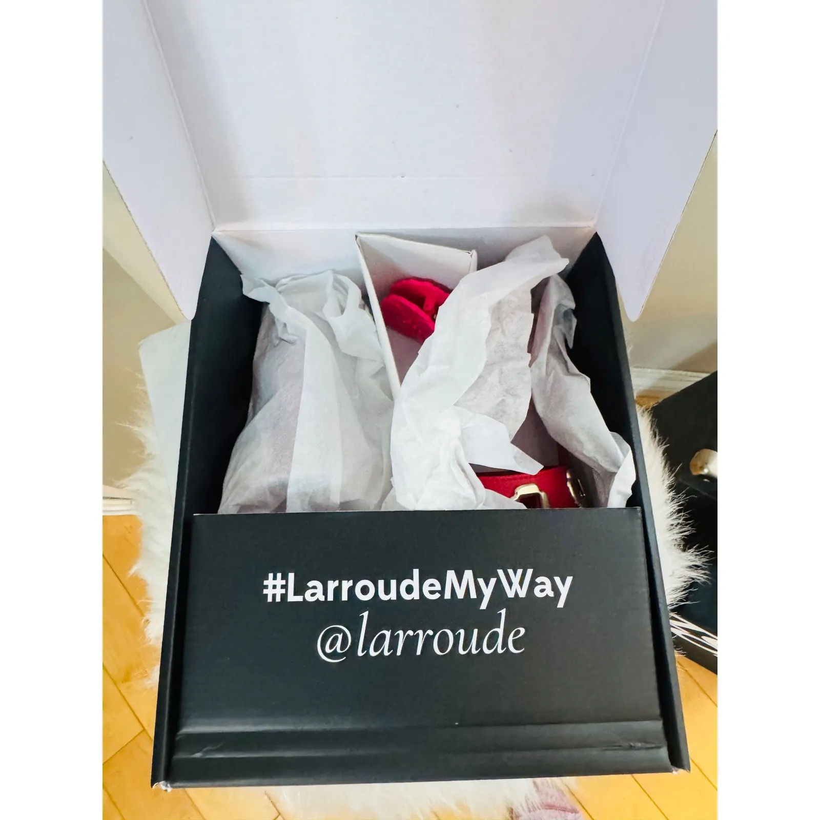 Larroudé Milan‎ Slide Cushioned Sandal (Women), Scarlett Red, Size 8/9, NWT - Image 8