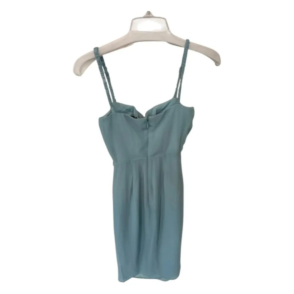 House of CB Jamille Draped Corset Midi Dress Baby Blue Size S - Image 15