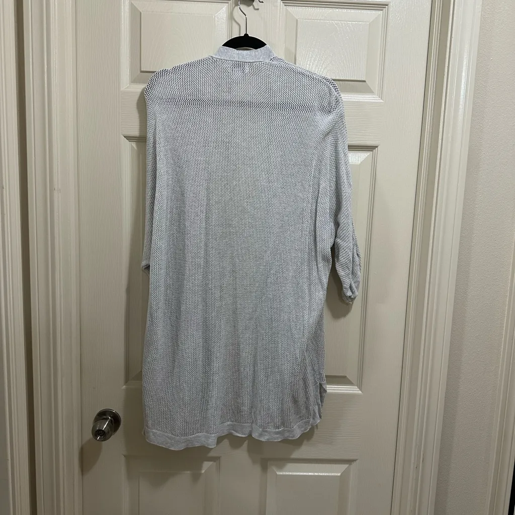 Old Navy dolman sleeve open front short sleeve cardigan light gray size XL - Image 4