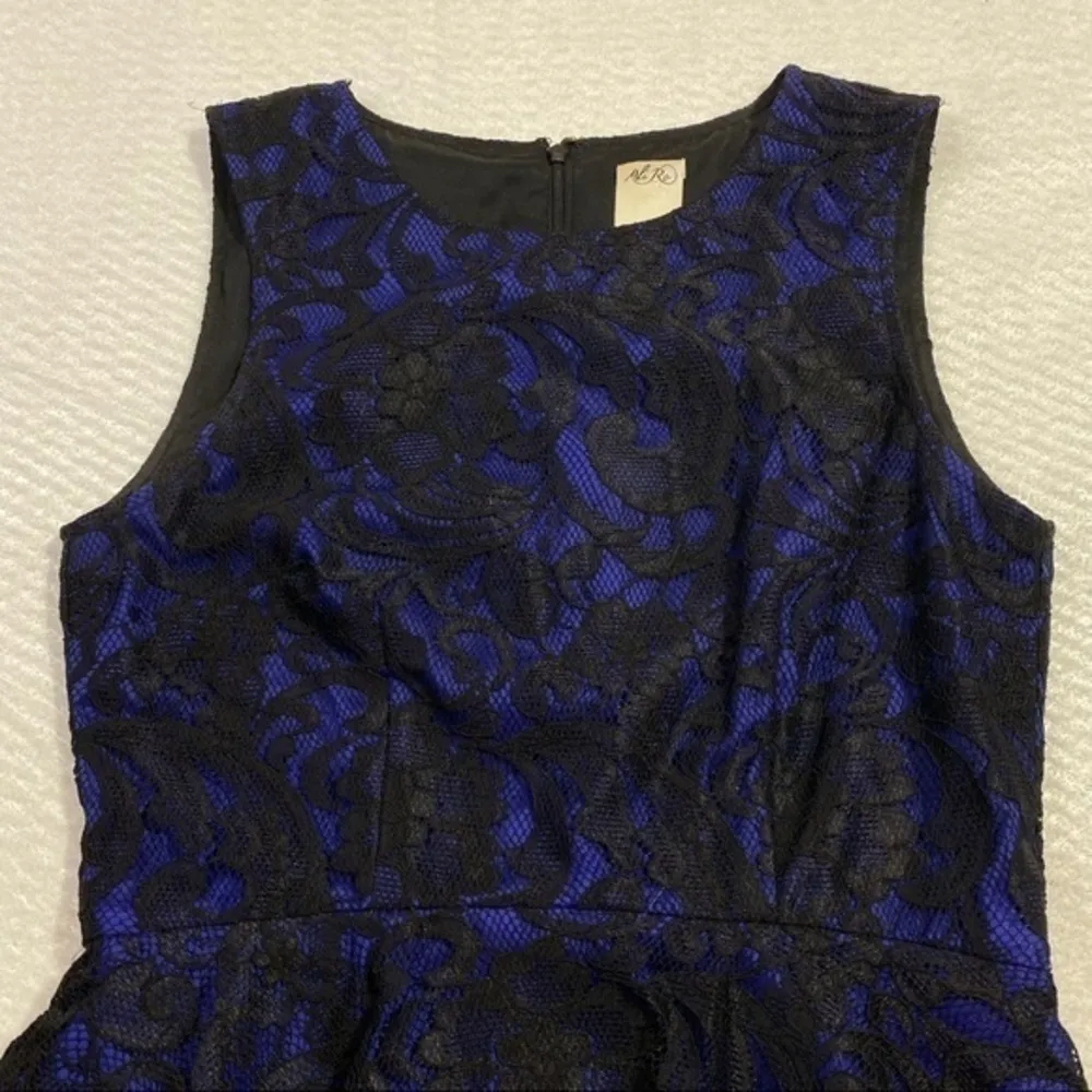 Ali Ro Lace Sleeveless Peplum Dress‎ Cocktail Evening Feminine Size 4 - Image 5