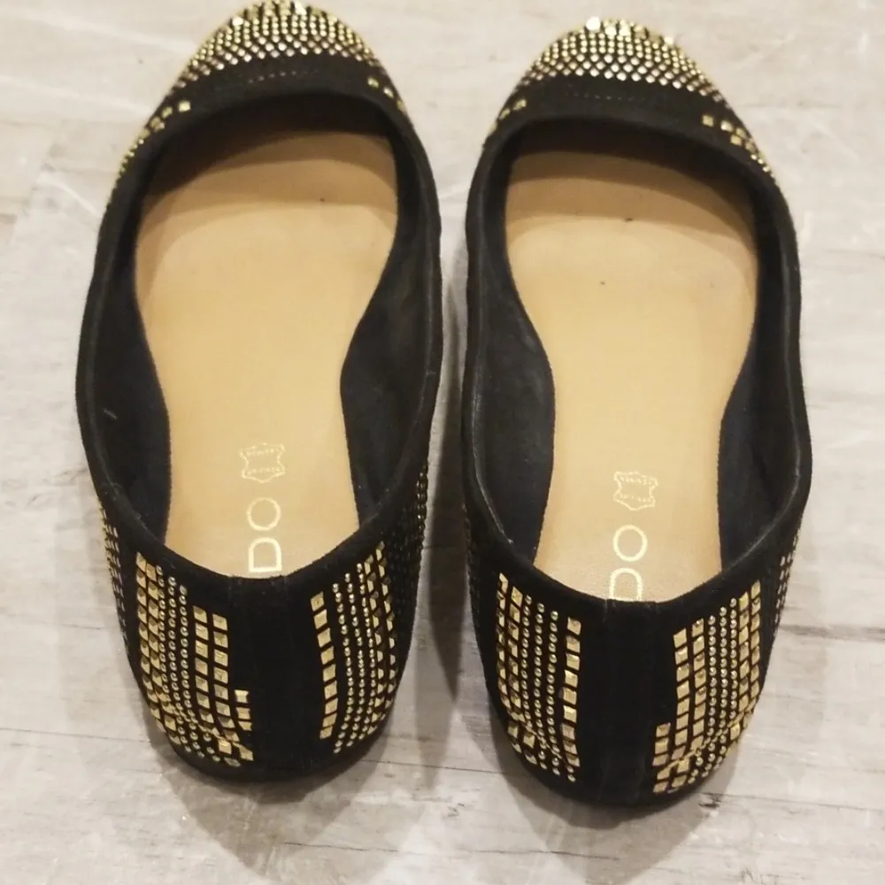 💕ALDO💕 Annunciata Bedazzled Black Flats 8 NWT - Image 5