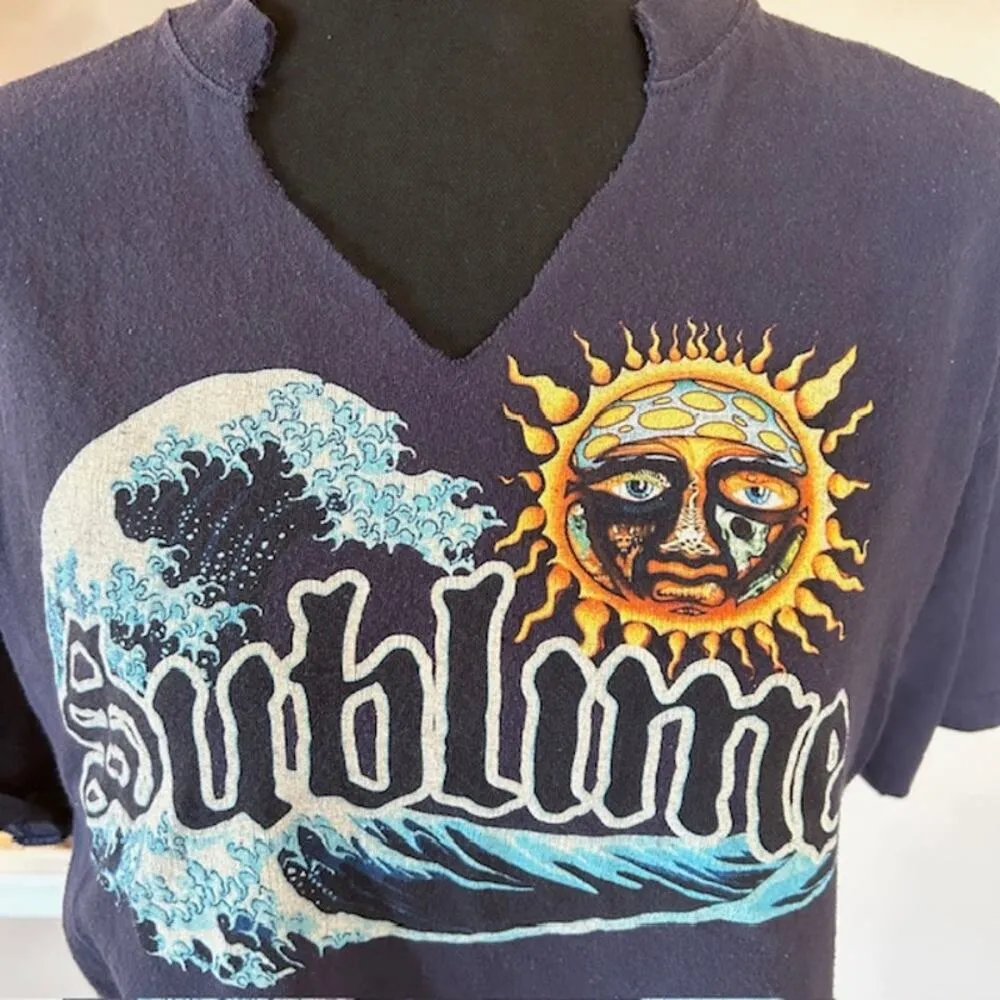 Vintage Sublime Band Tee – Anvil Tag – Distressed Cut – Size L - Image 2