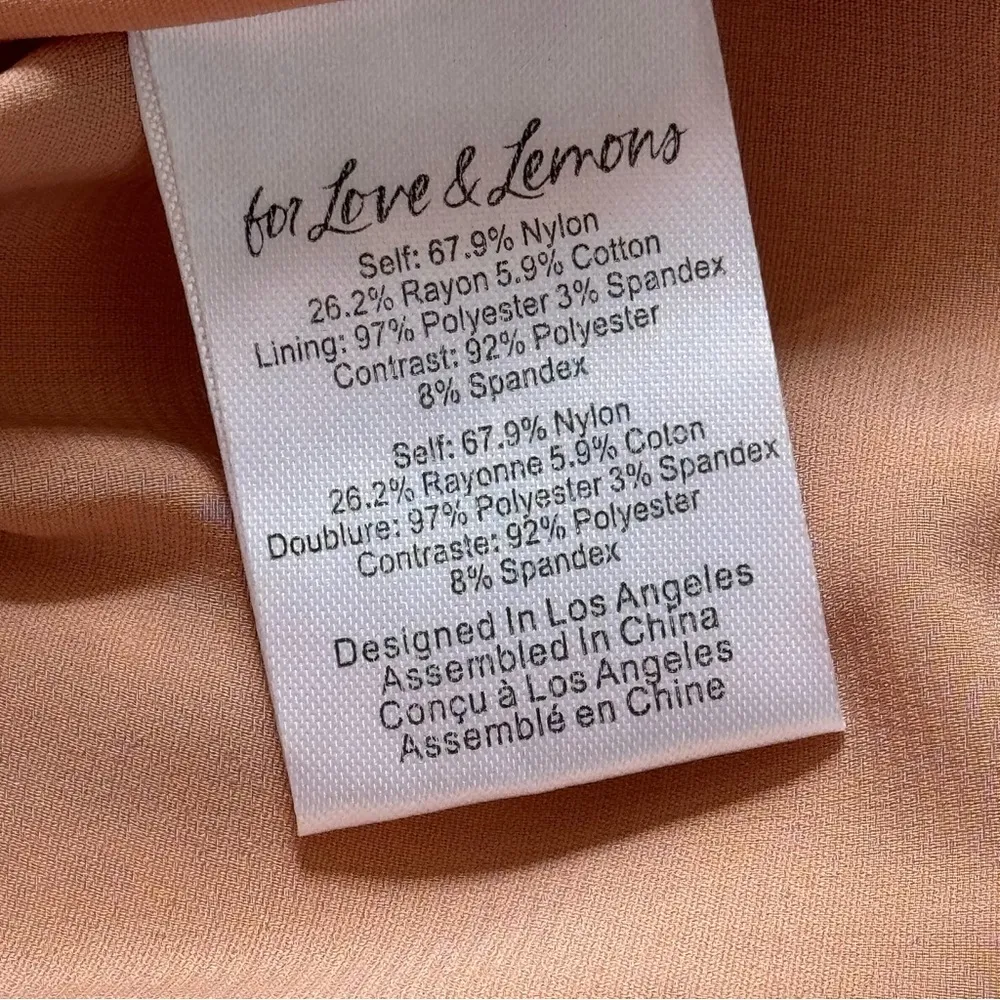 For Love & Lemons Jelena White Tan Lace Strapless Mini Dress Women’s Size Medium - Image 9