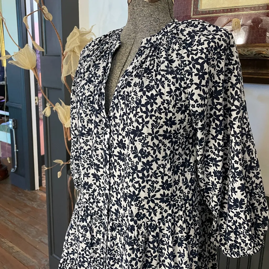 Apiece Apart Mini Mitte Ditsy Floral Poplin Organic Cotton Dress - Sz XS 🧡🎀 - Image 3