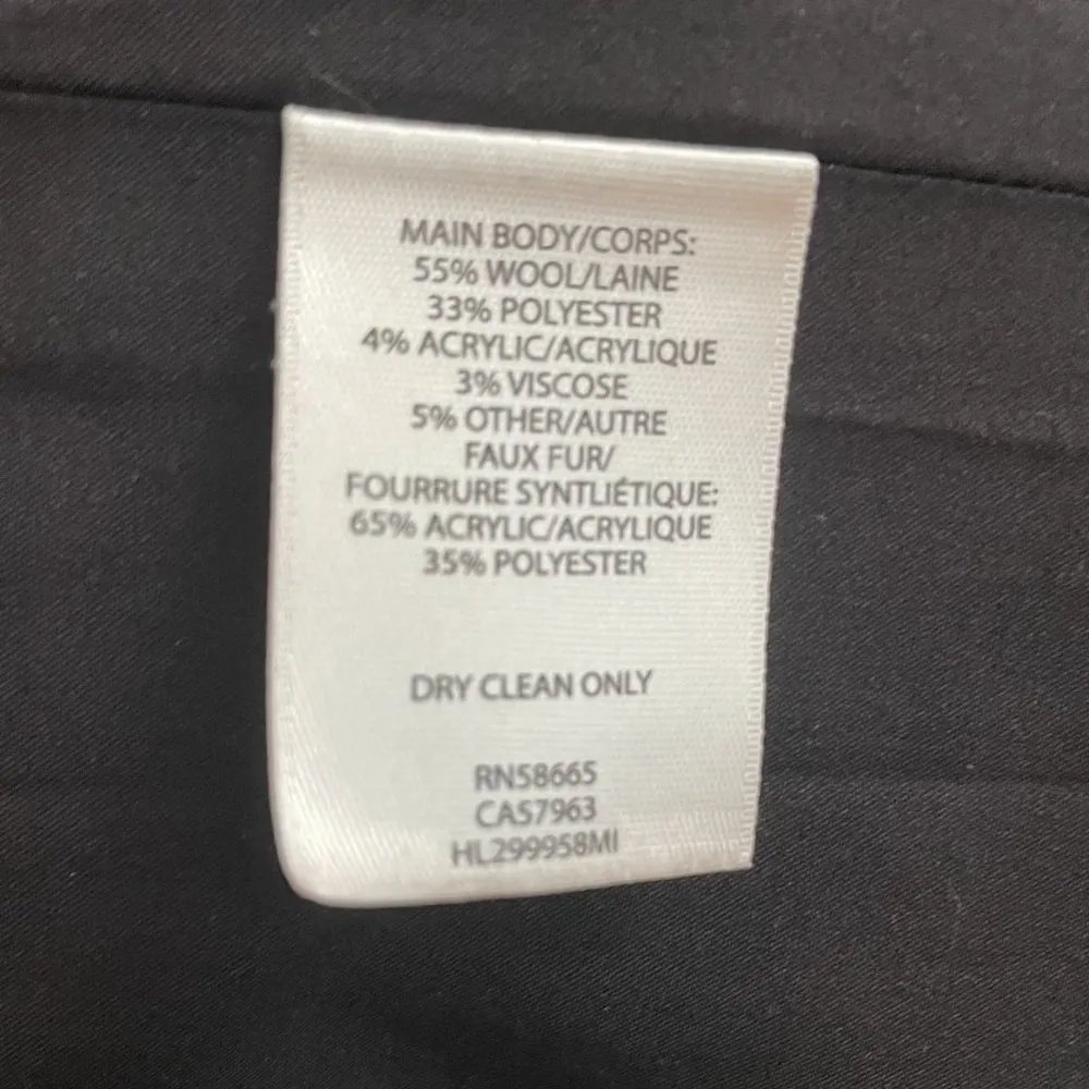 TROUVE Nordstrom Long Vest with Faux Fur Size M Black Size M - Image 4