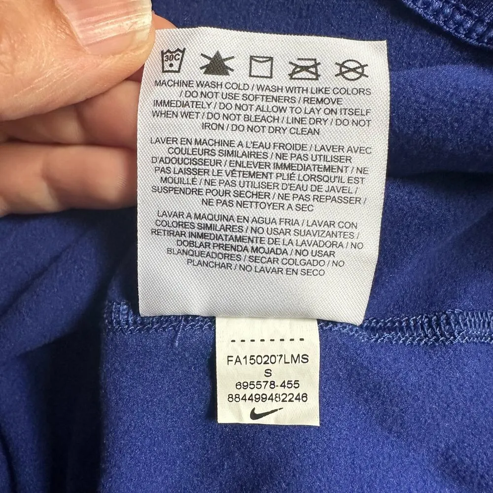 Nike Pro Dri-Fit Quarter Zip Purple Blue Snakeskin Print Long Sleeve Top Small - Image 11