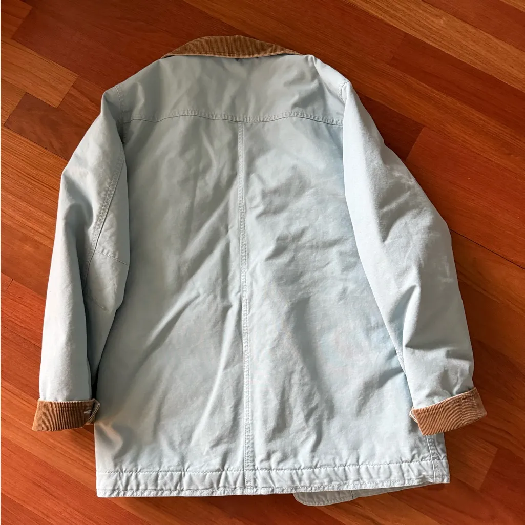 LL Bean Barn Jacket with Patchwork Brown Size M - Image 2