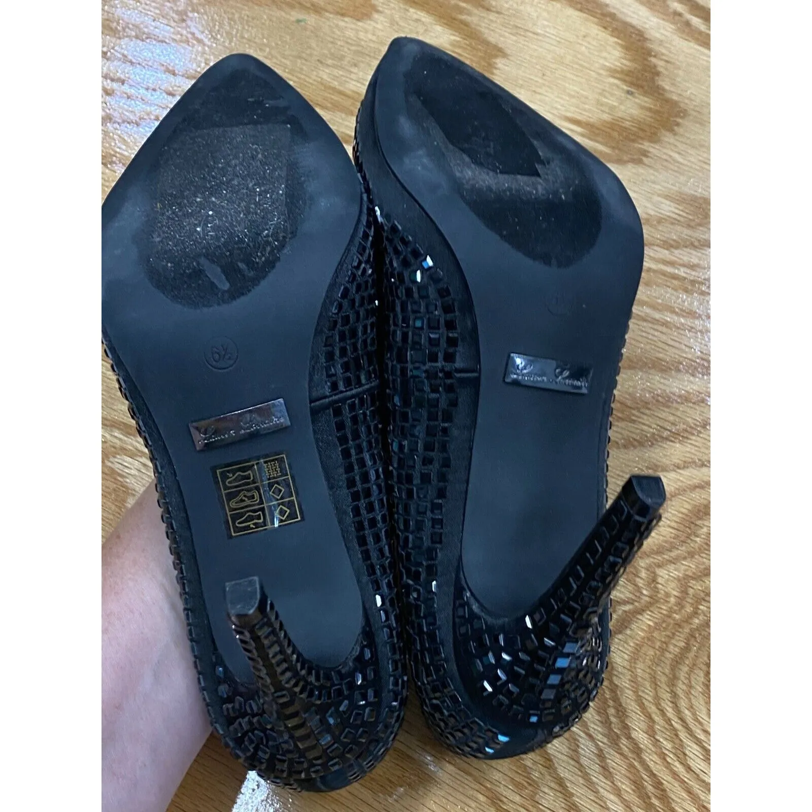 Lauren Lorraine Dazzle Women's Rhinestone Embellished Pointed Toe Heels 6.5 S16 - Image 7