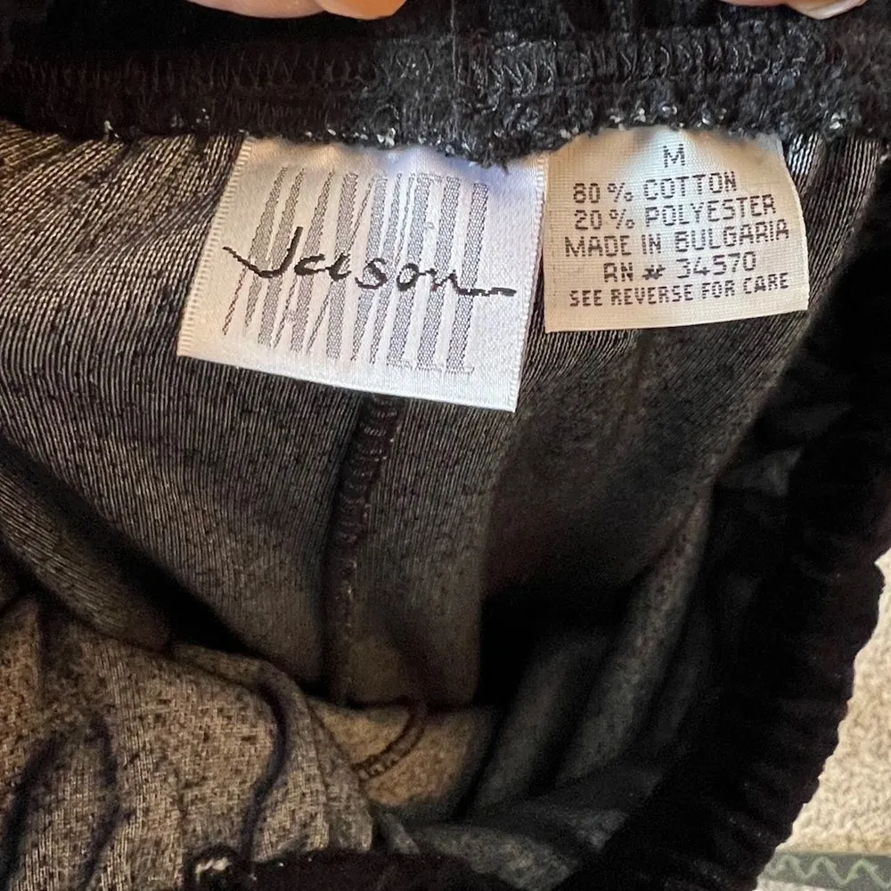 Vintage Jason Maxwell‎ 2 Piece Velour Pantsuit Black Size M - Image 7