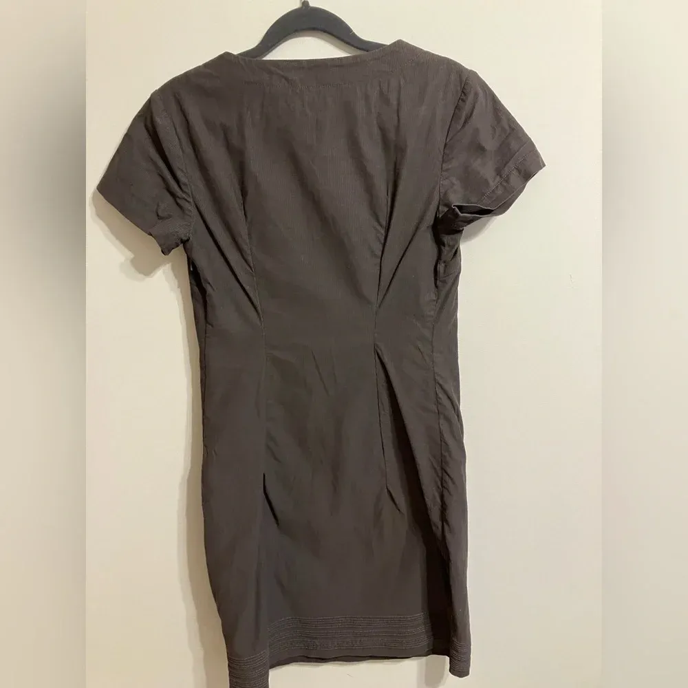 Boden Corduroy Shift Dress‎ Short Sleeve Purple/Grey Womens size 4R 100% cotton Purple - Image 7