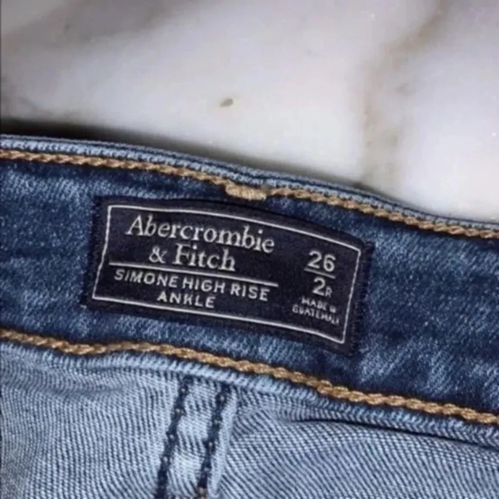 Abercrombie & Fitch Floral Denim Cut-Off Shorts - Image 3