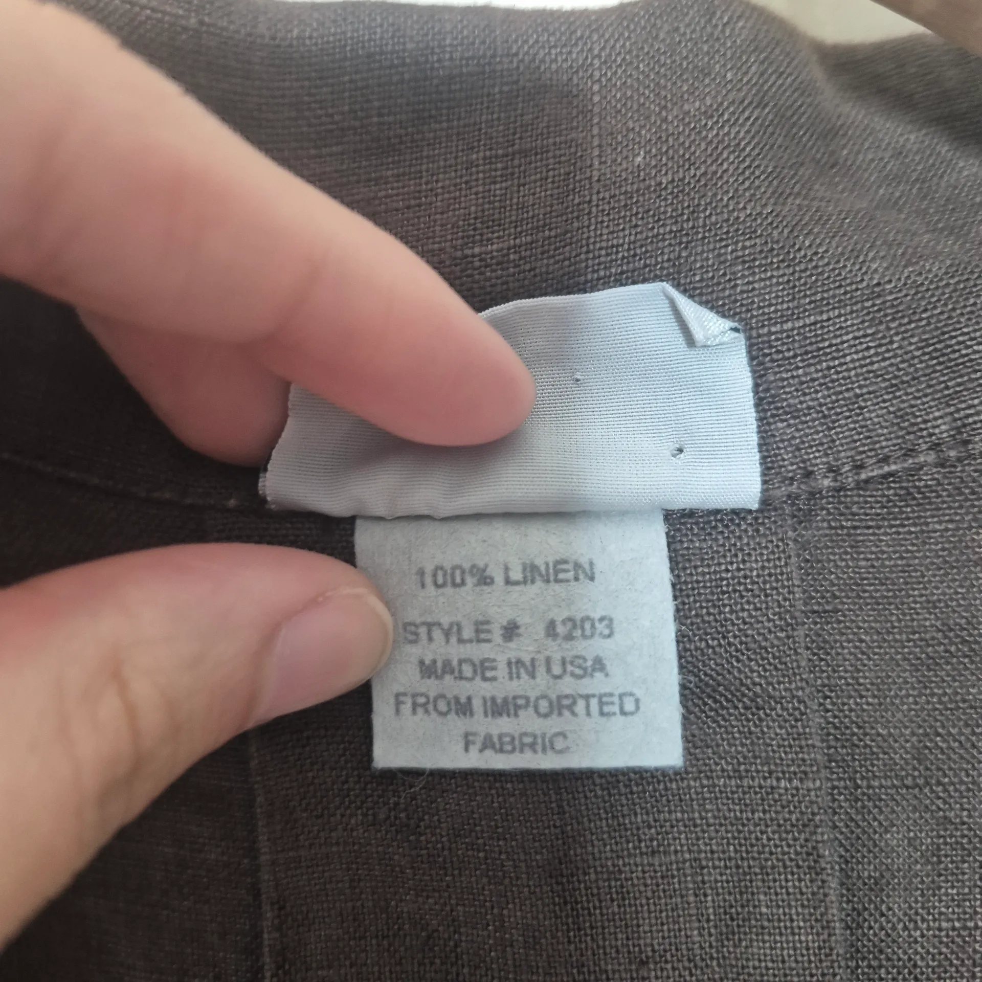 Habitat Clothes To Live In Brown Button-Down Women's Top Linen Lagenlook Large - Image 4