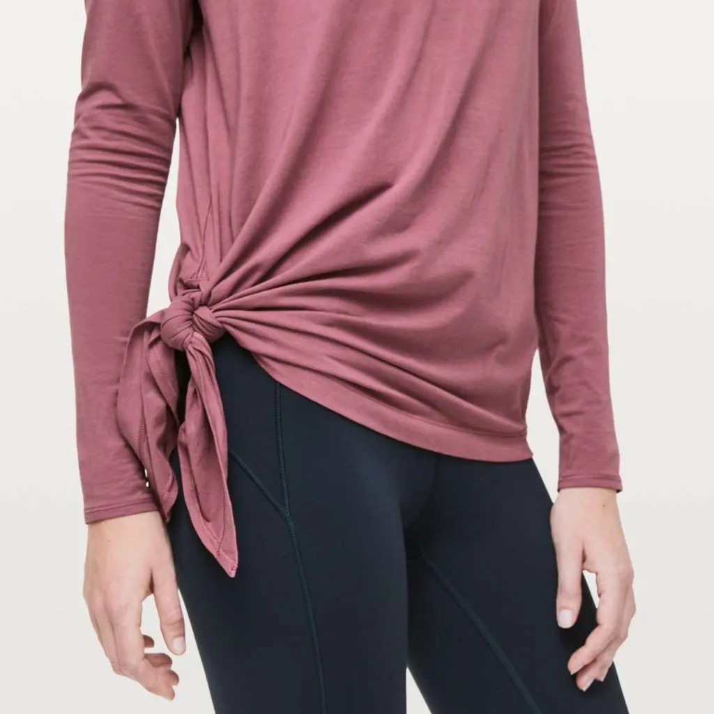 Lululemon Long Sleeve Tshirt to the point womens Pink size 10 athleisure casual - Image 3