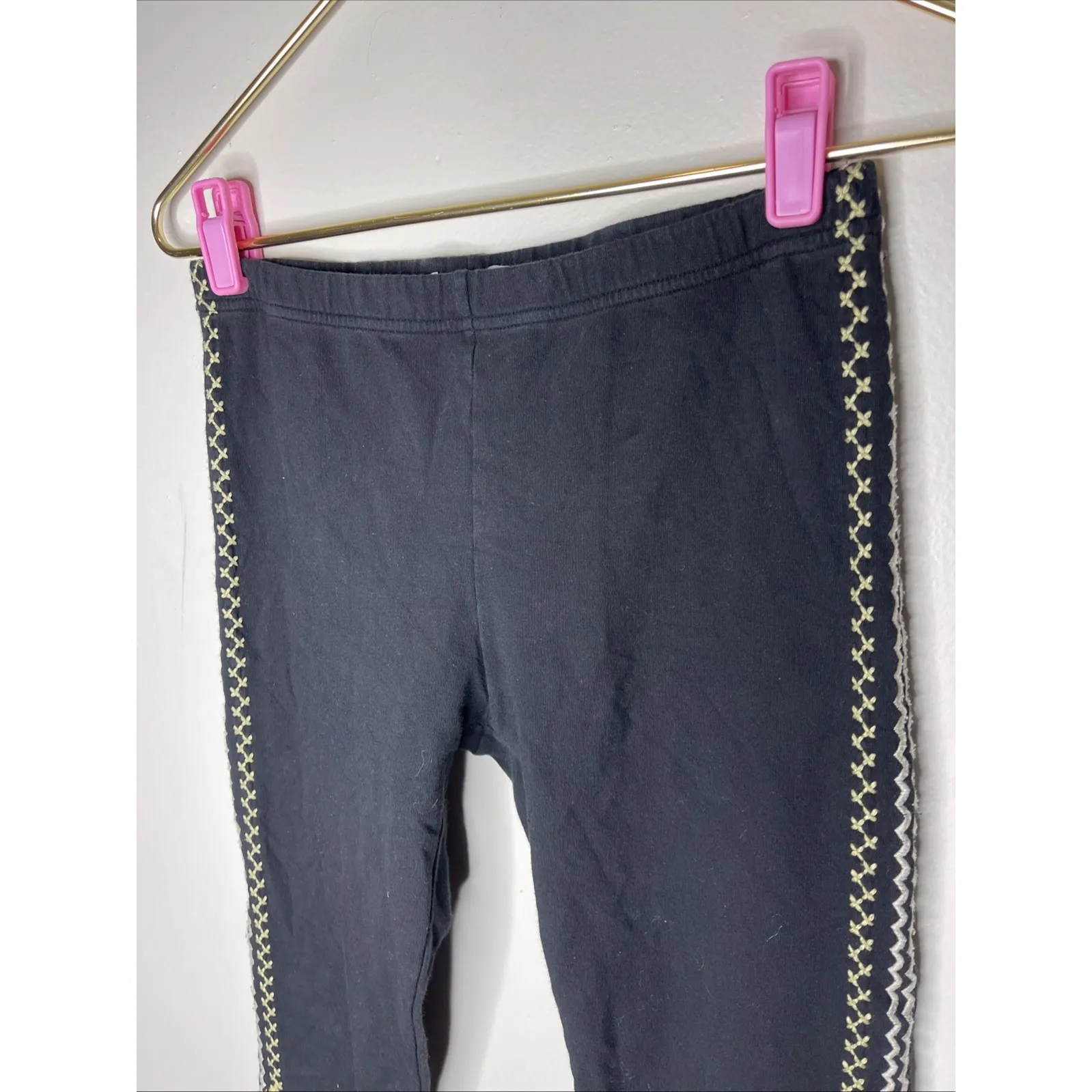 Johnny Was Legging Black Floral Embroidery Size Small Pull On - Image 2