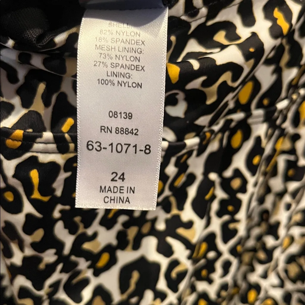 Swimsuits for All Women’s Leopard Print Swim Dress Size 24 Black - Image 12