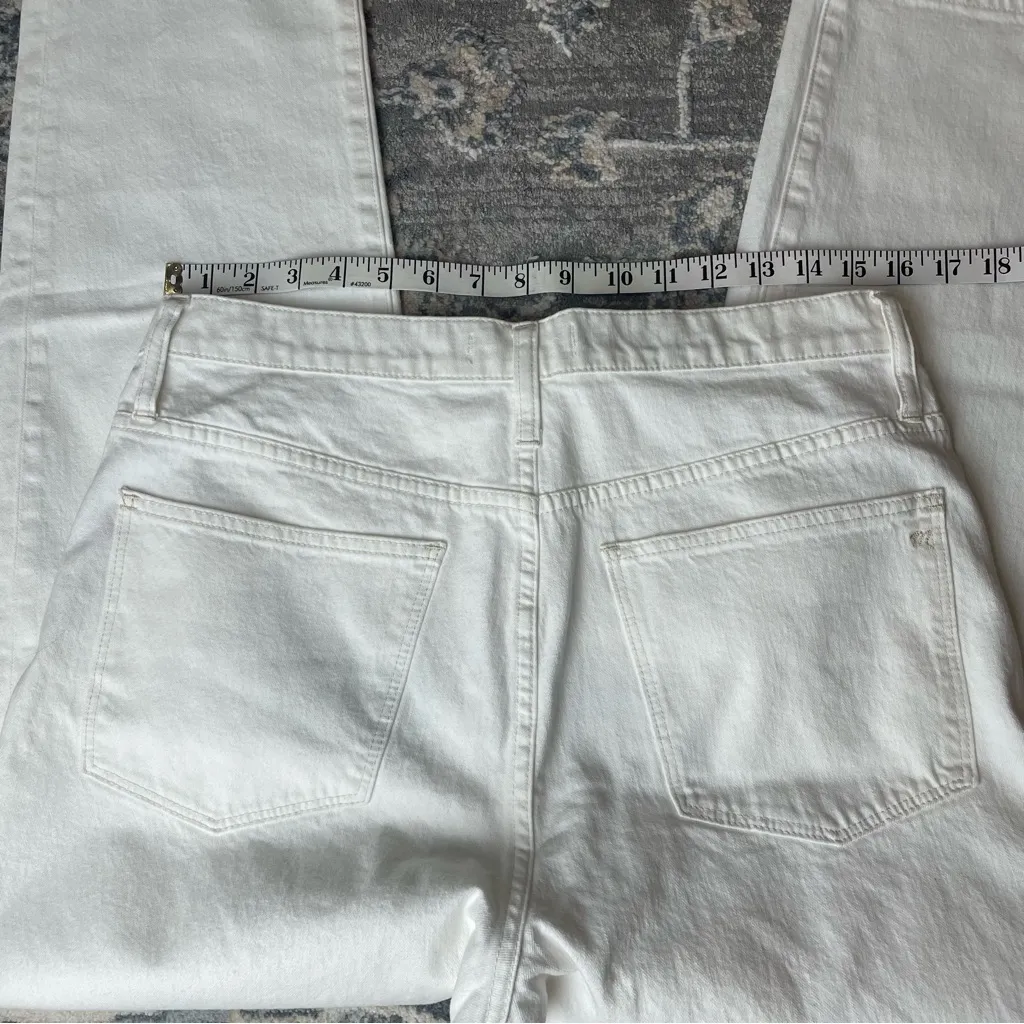 Madewell Ivory Straight-Leg Jeans 32 - Image 2