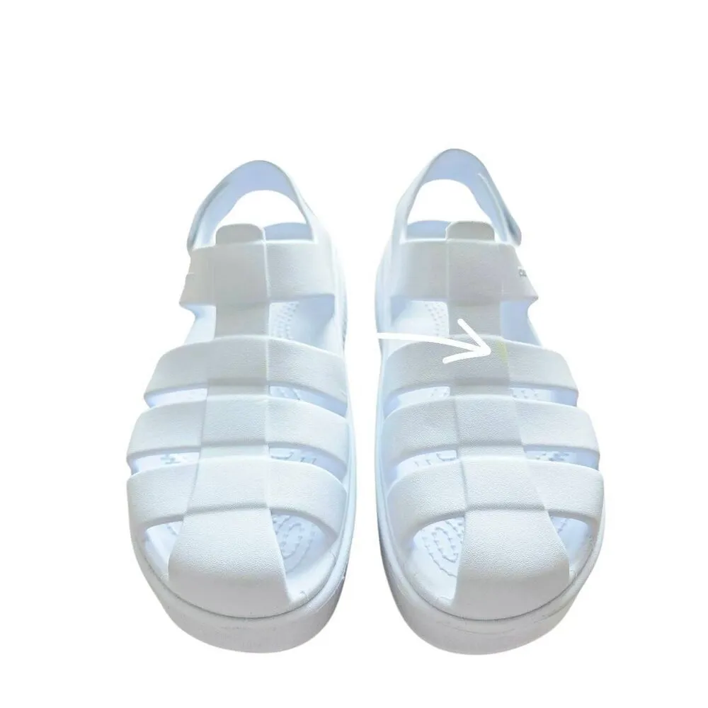 Crocs Fisherman Sports Sandals Size 10 Womens White Platform - Image 5