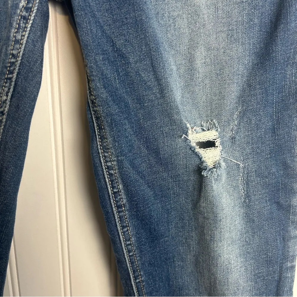 FREE PEOPLE Great Heights Frayed Skinny Jean Size 27 Stretch Denim F45 - Image 4