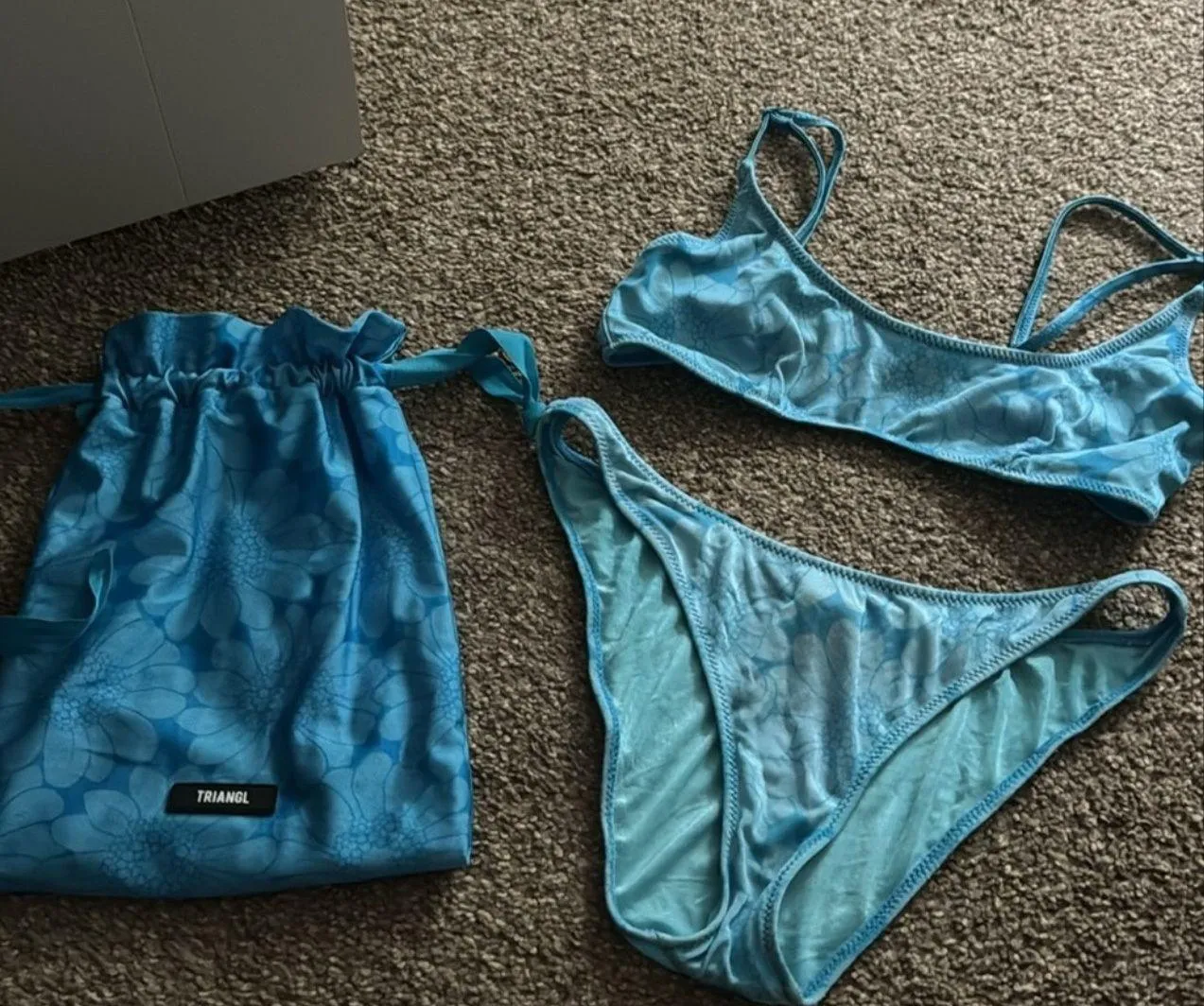 Swimwear | Blue Floral Cheeky bottoms - Image 2