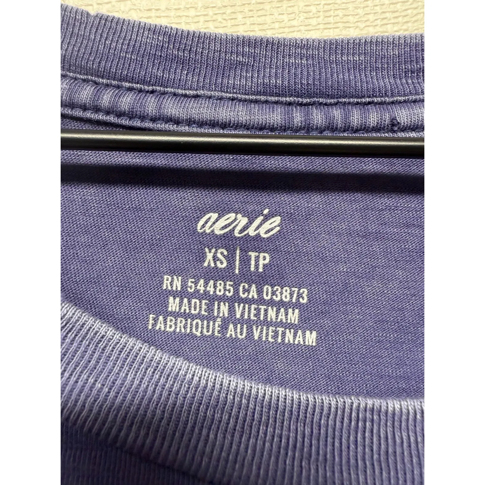 Aerie Lot of 2  Women Boyfriend Tee Top XS Blue/Pink‎ Distressed Oversized Boho - Image 3