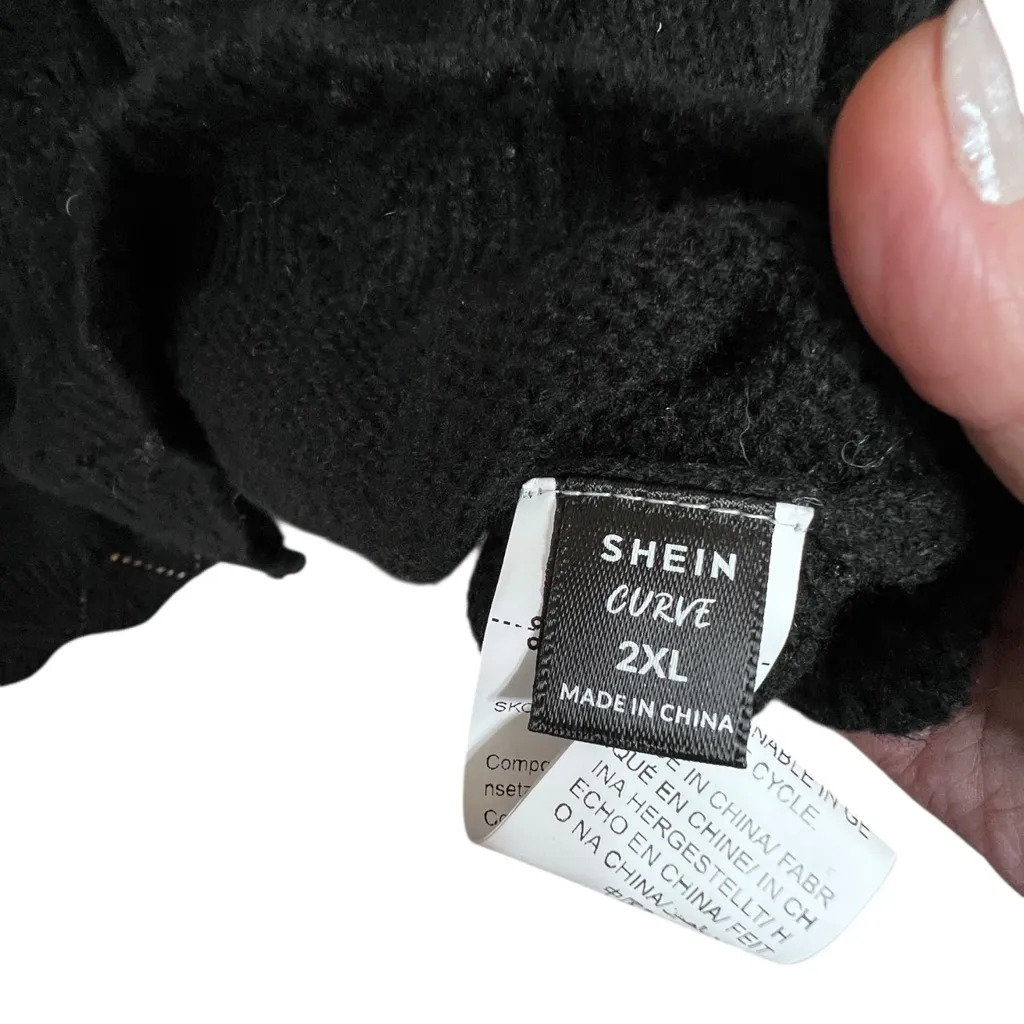 SheIn  Elegant Black Button Down Cardigan - Image 3