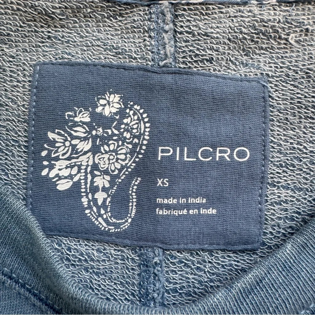 PILCRO AND LETTERPRESS ANTHROPOLOGIE Sutton Cropped Tee Top Size Medium - Image 4