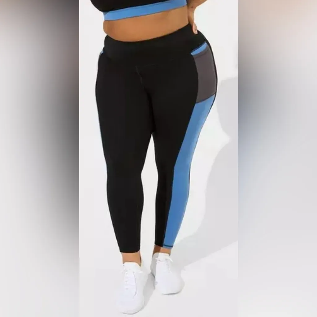 TORRID ACTIVE Leggings size 1X black blue high rise - Image 11