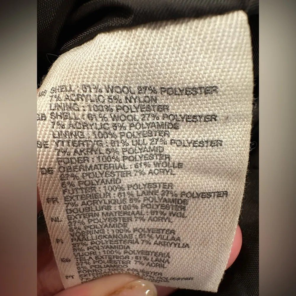 H&M Black Utility Jacket with Structured Stand Collar - Image 5