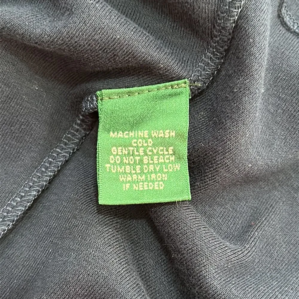 Lauren Ralph Lauren Cotton Petite Navy Blue/White Trim Top Sz PL - Image 7