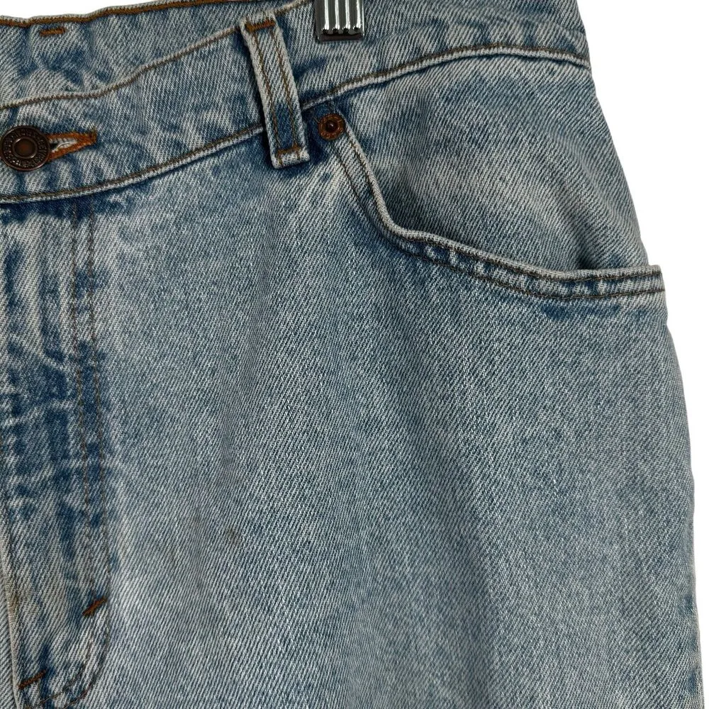Levis 950 Relaxed Fit Tapered Leg Light Wash Orange Tab Vintage Jeans Womens 14 - Image 3