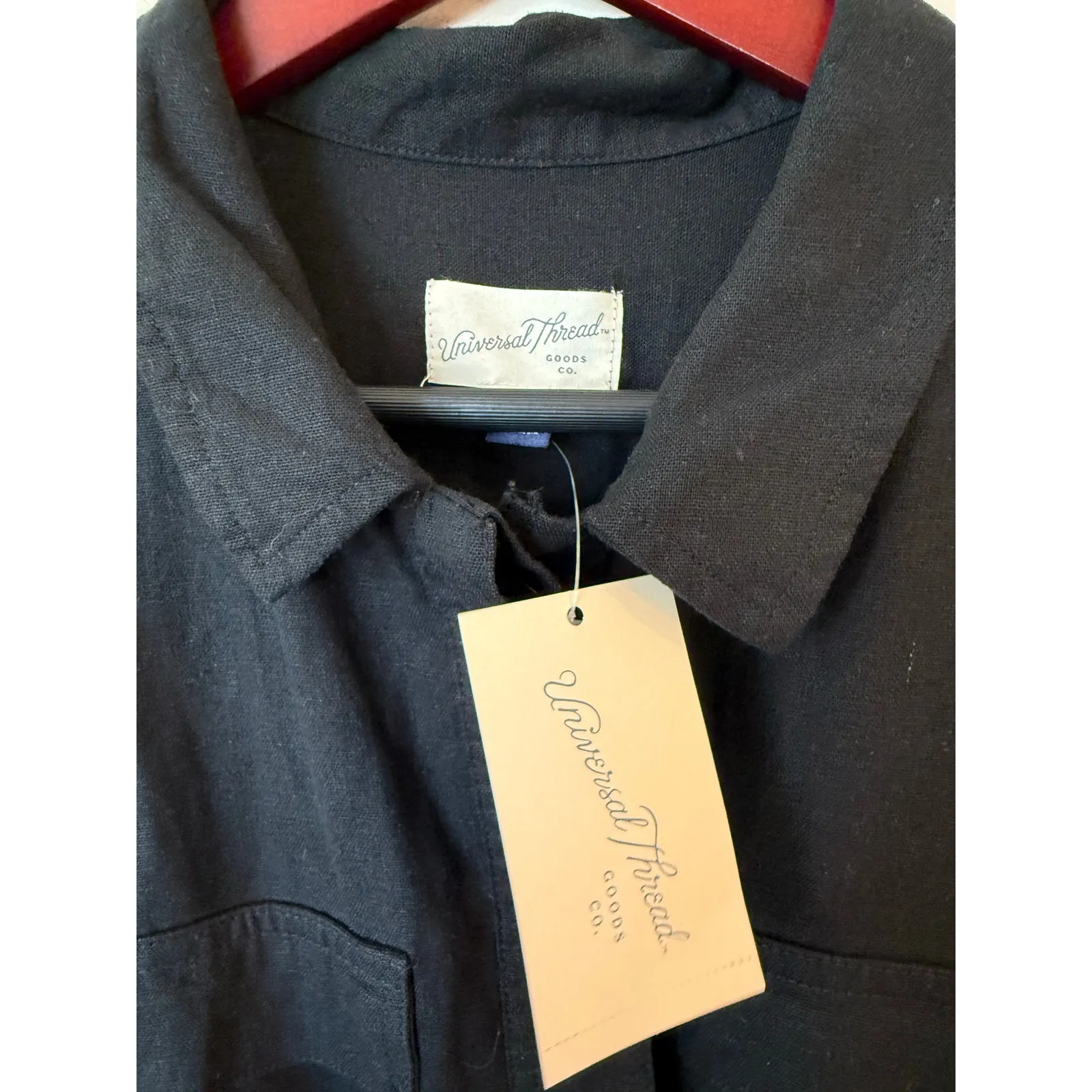 NWT Universal Thread Boilersuit Relaxed Leg Casual Jumpsuit Black Women Size 10 - Image 8