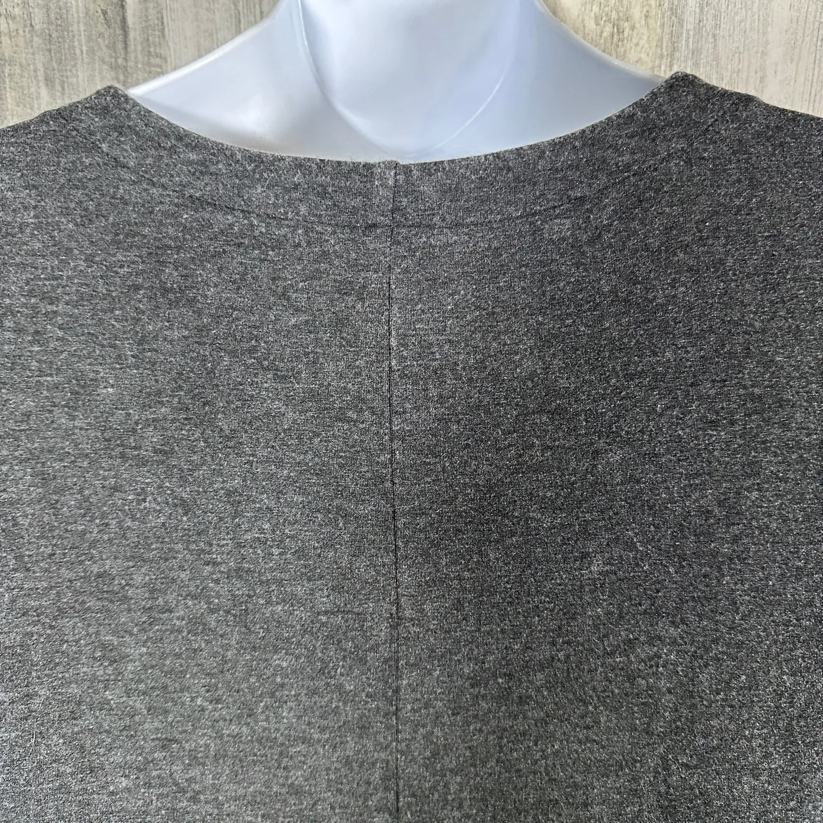 Eileen Fisher Charcoal Grey Cotton Dress – Small – Minimalist Casual Work Travel - Image 5
