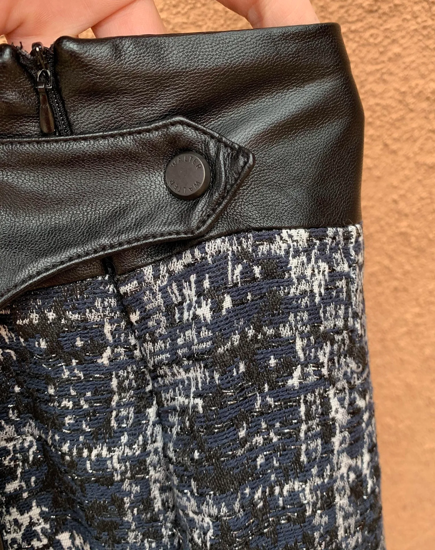 Walter Baker Faux leather/ tweed skirt - Image 5