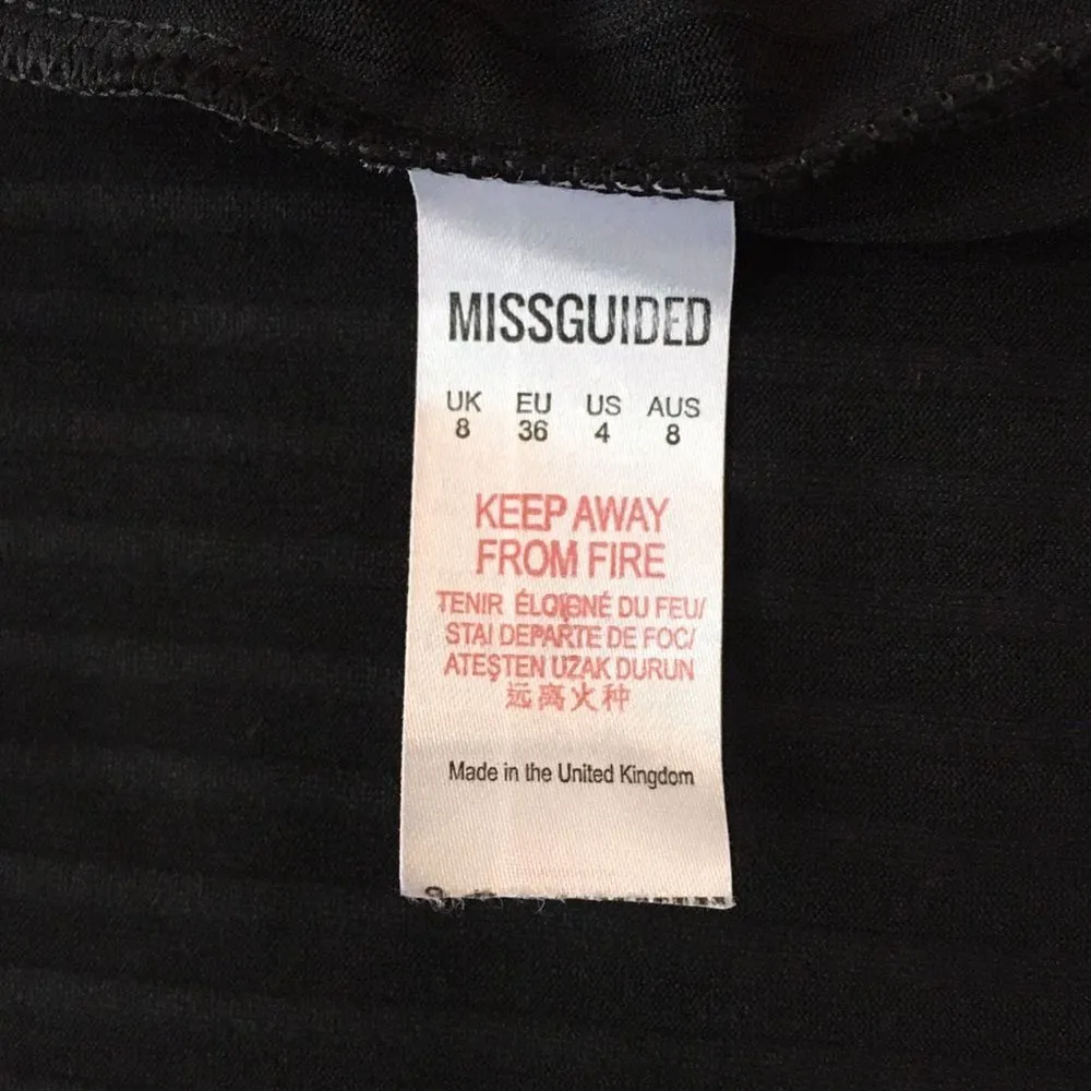 🆕Missguided Ribbed Long Sleeve Black Open Front Cardigan - Image 5