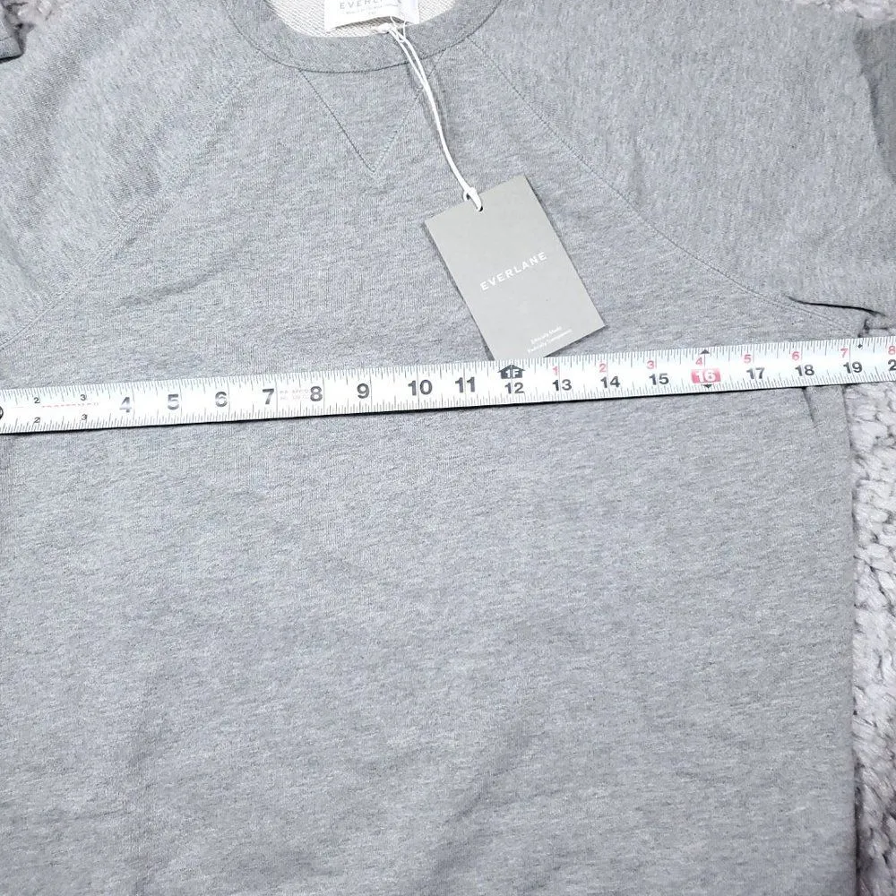 Everlane Unisex French Terry Crew Sweatshirt Gray Size XXS Sweater Oversized - Image 8
