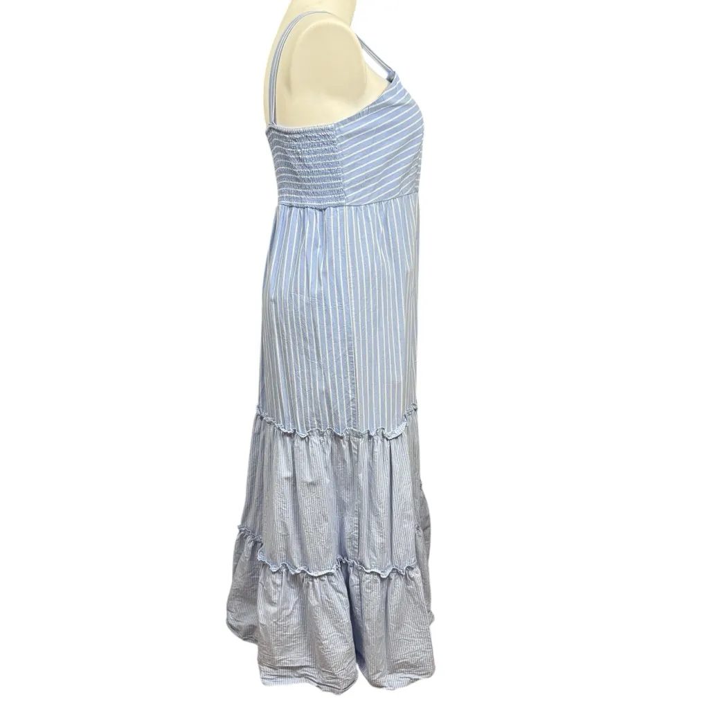 Crown & Ivy Striped Maxi Dress XL Blue Casual - Image 4