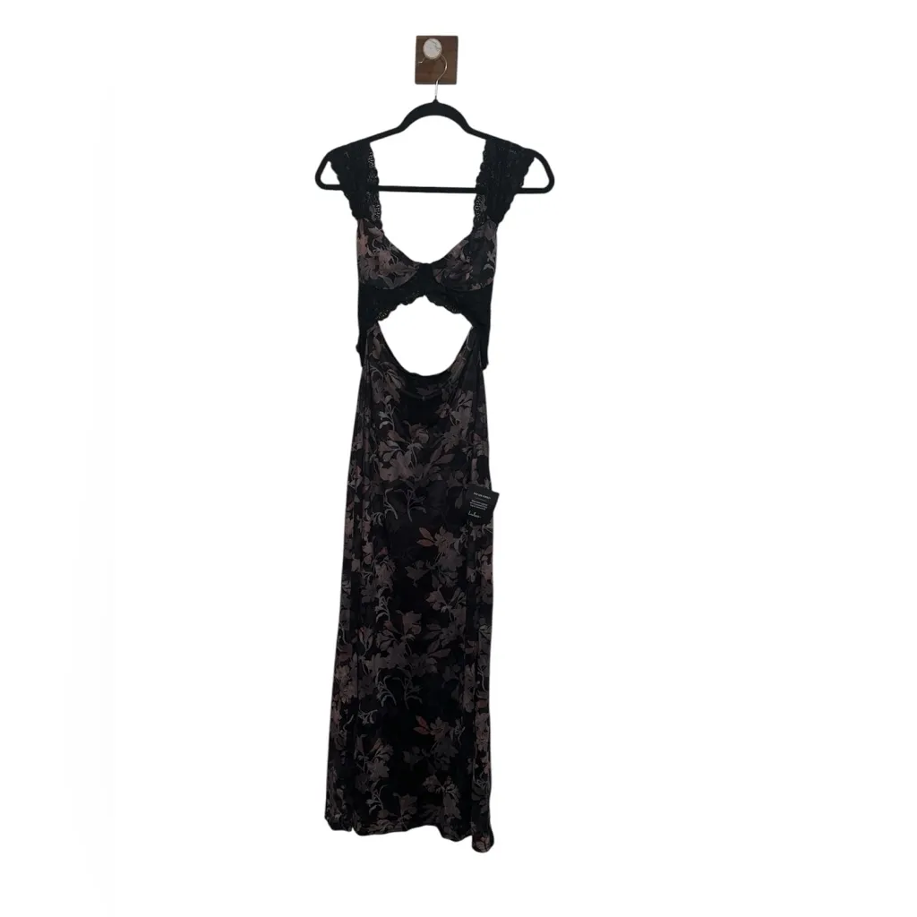 Lulus Floral Mesh Cutout Lace Bustier Maxi Dress - Image 2
