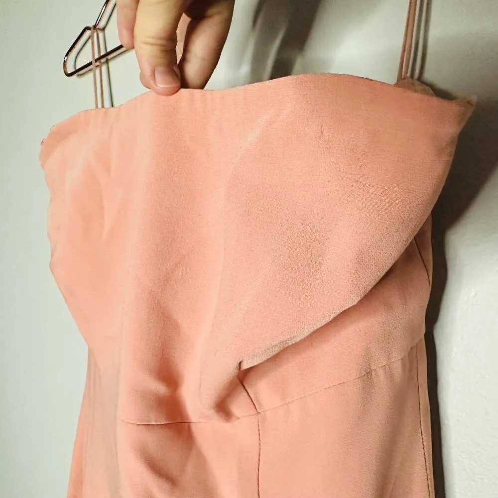 CINQ A SEPT Pink Luna Strapless Straight Neckline Hourglass Gown Dress Size 8 - Image 10