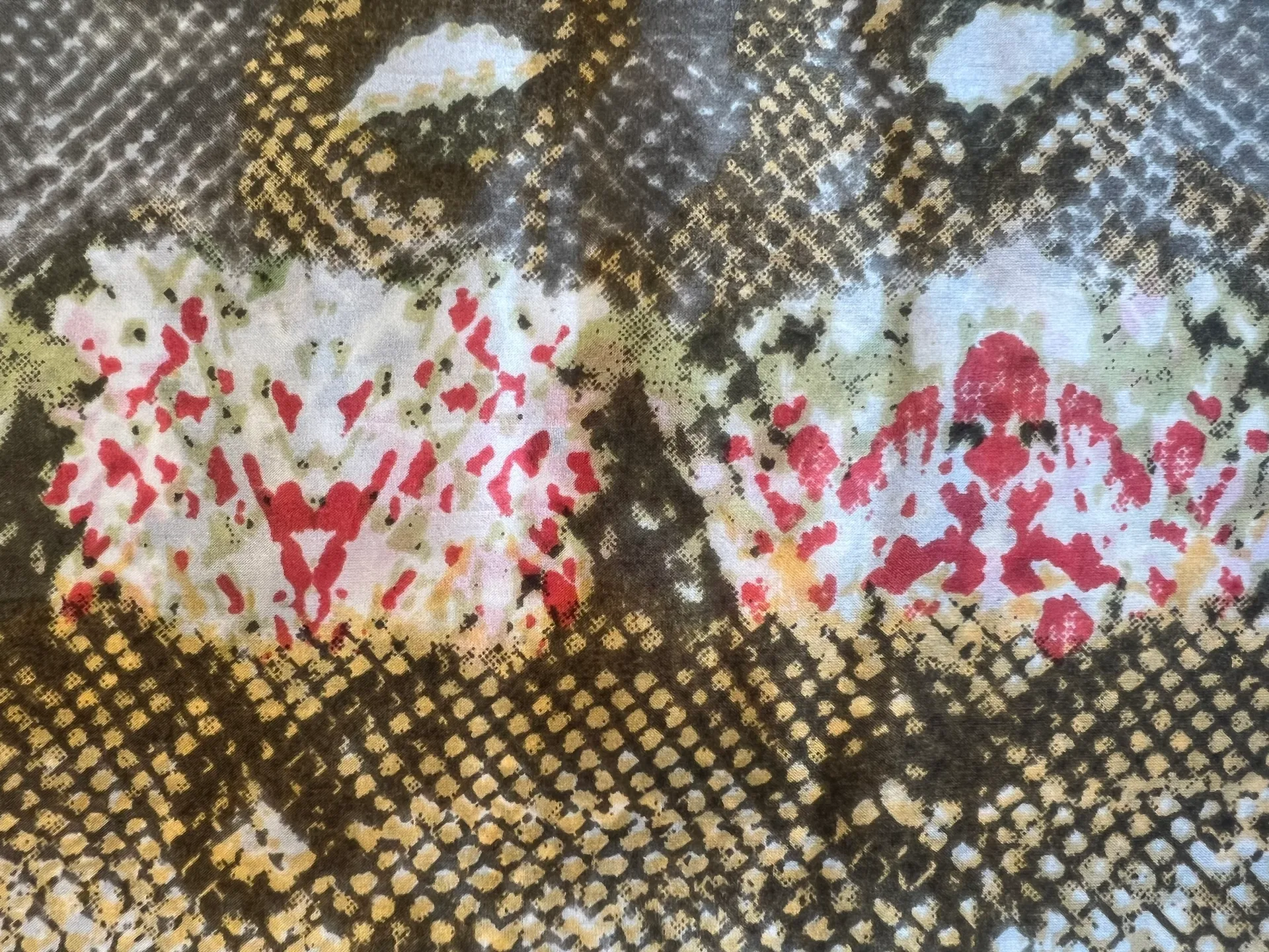 Chico’s | ladies snake print rectangular silk scarf  - Image 11