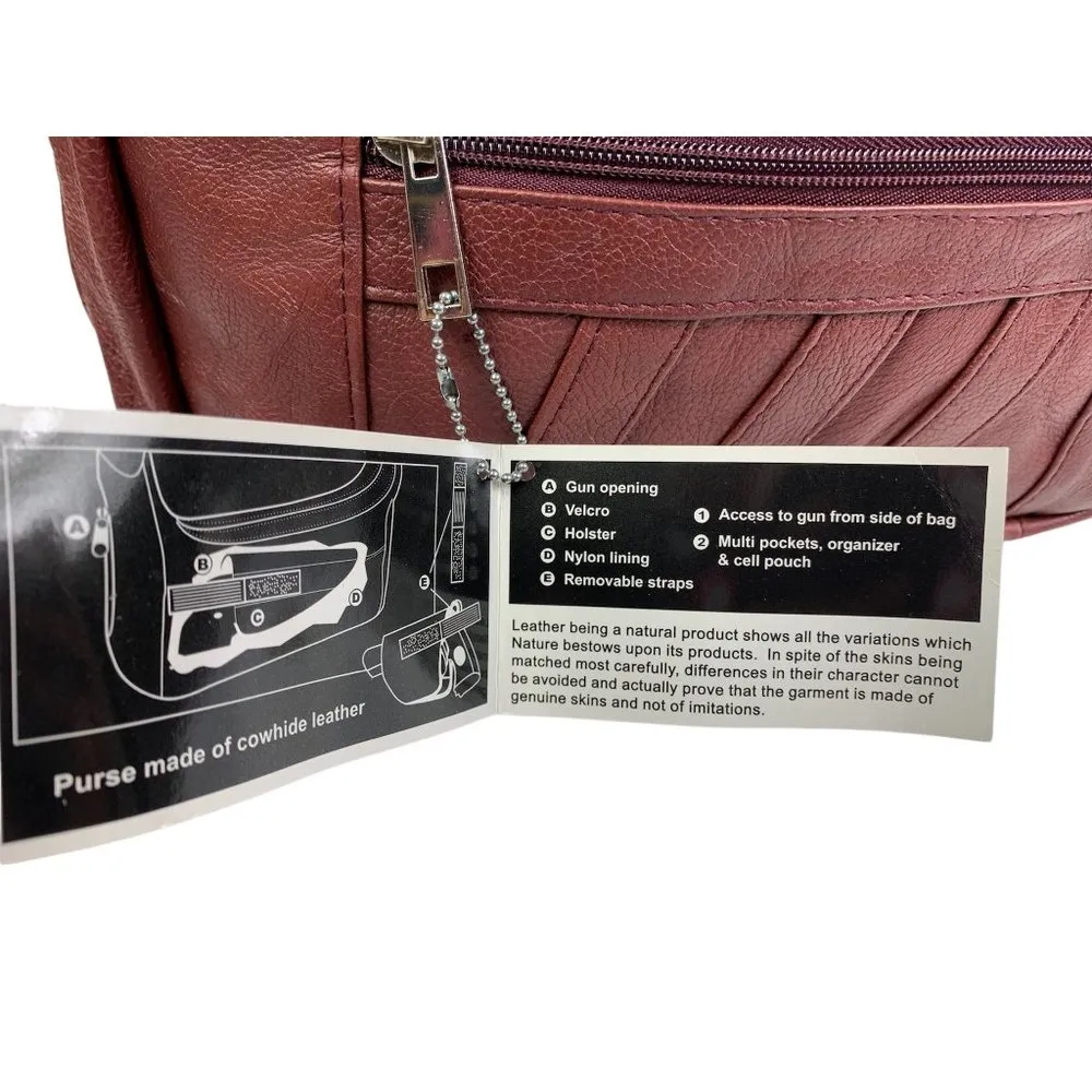 Rama Leathers Concealment Purse Red - Image 8