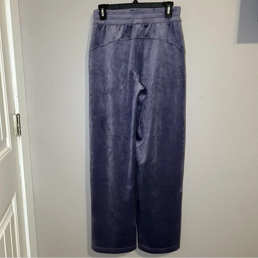NEW Lululemon Scuba Purple Velvet Mid Rise Wide Leg Pants Women’s Size Small - Image 6