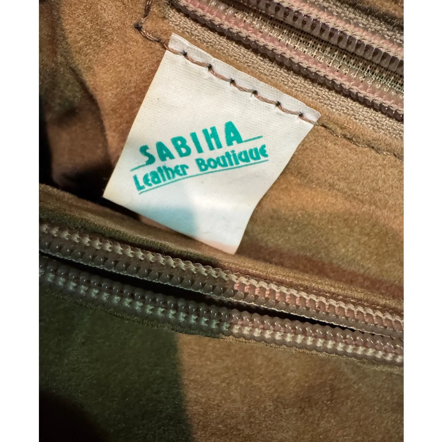 Vintage Sabiha Leather Boutique Cognac Satchel – Brass Lock, Made in India Brown - Image 11