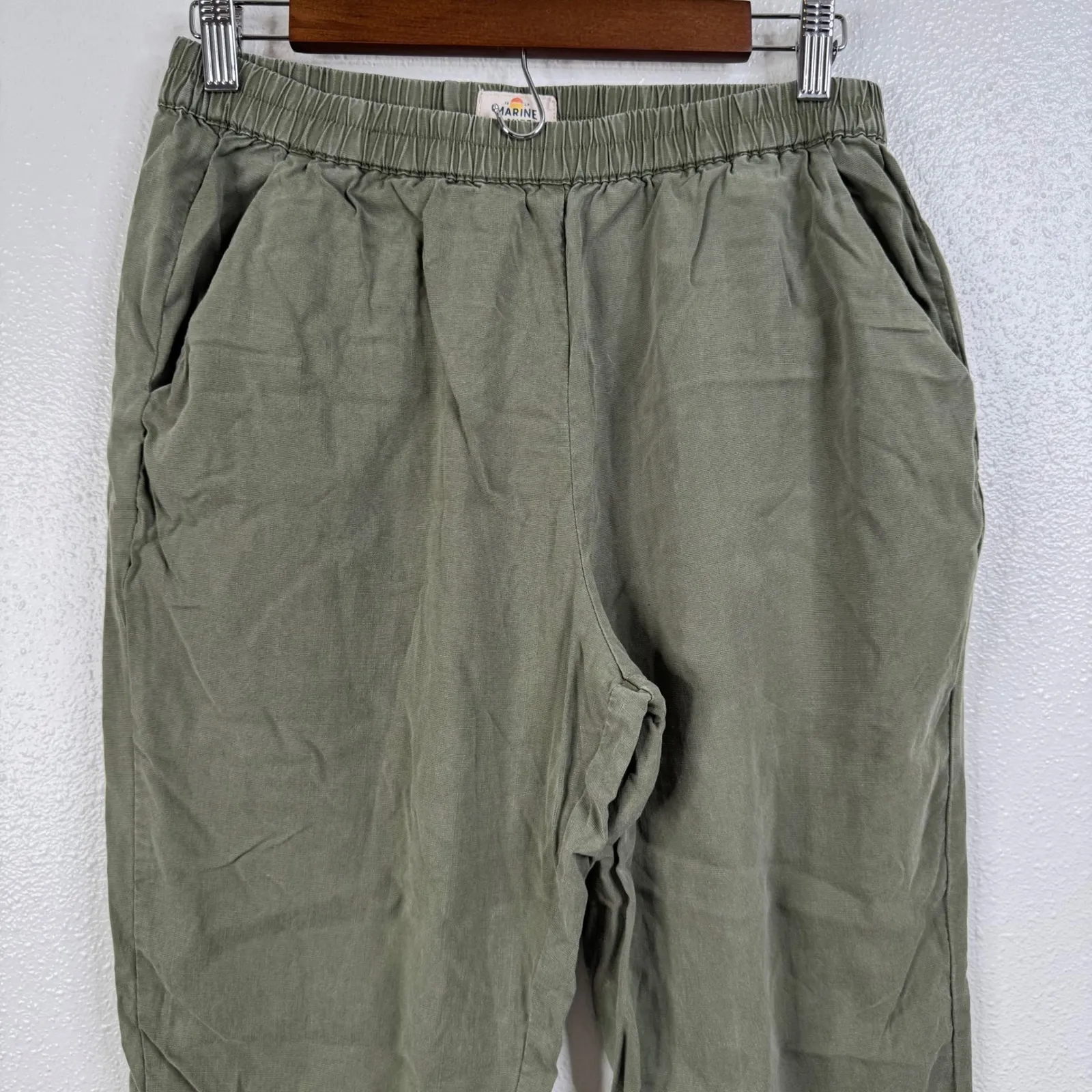 Marine Layer Green Pull On Pants Size Medium - Image 3