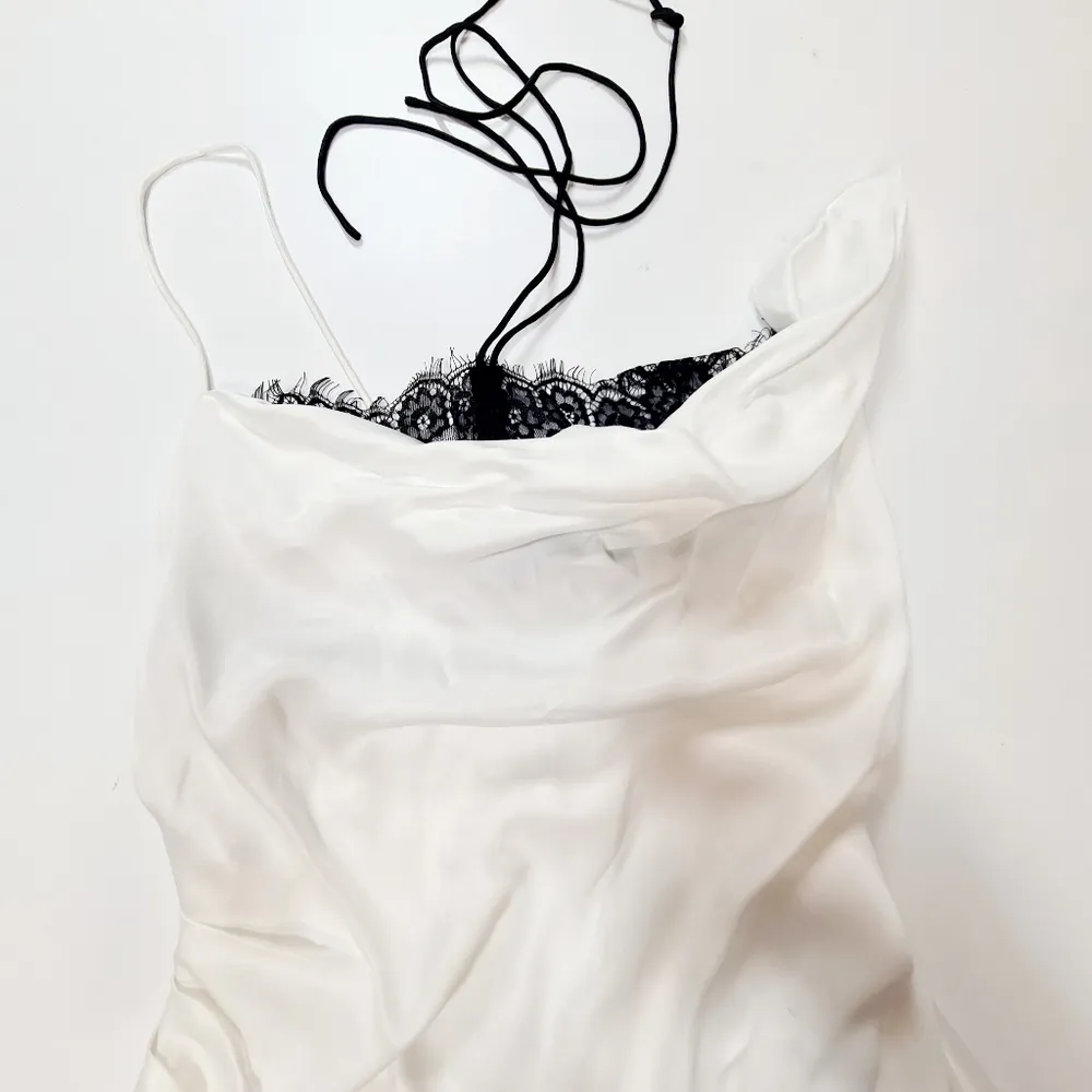 L'Academie Azaria Midi Dress in White & Black - Image 4