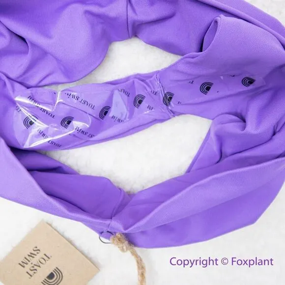 NEW Toast Swim‎ Signature High Waist Bottom in Amethyst, XS Purple - Image 7