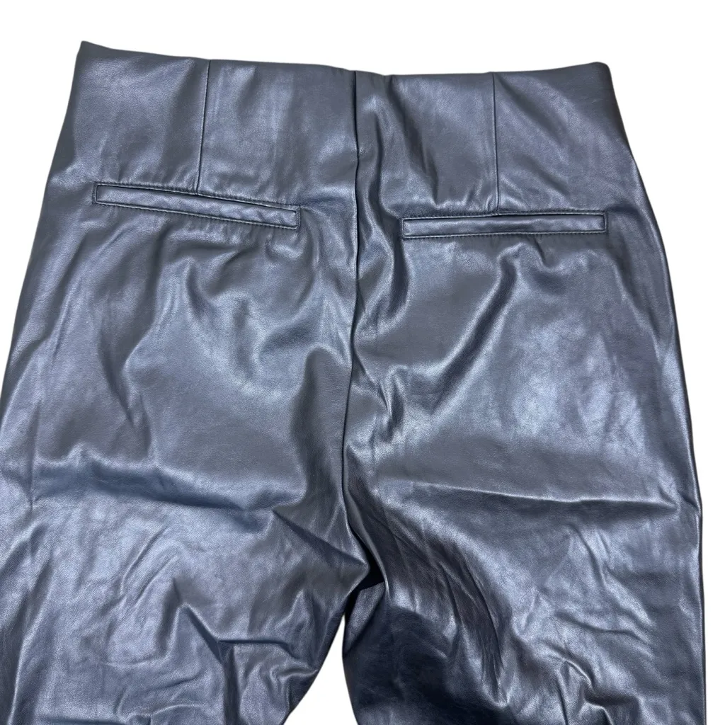 NWT Old Navy Faux Leather High Rise Skinny Black Pants Size 8 - Image 6